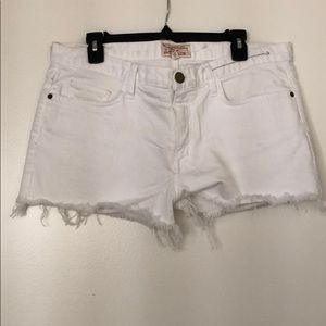 Current Elliott white denim shorts size 30